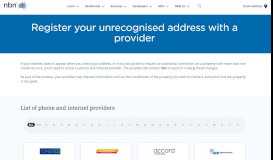 
							         Register your unrecognised address with a provider | nbn - Australia's ...								  
							    