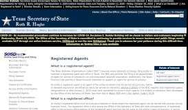 
							         Registered Agents - Texas Secretary of State								  
							    