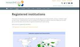 
							         Registered institutions | Research4Life								  
							    