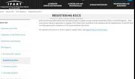
							         Registering ESCs - Energy Savings Scheme								  
							    