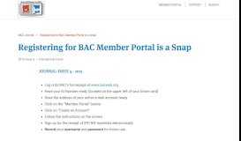 
							         Registering for BAC Member Portal is a Snap | International Union of ...								  
							    