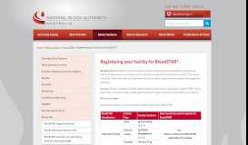 
							         Registering your facility for BloodSTAR* | National Blood Authority								  
							    