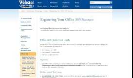 
							         Registering Your Office 365 Account | Webster University								  
							    