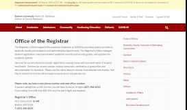 
							         Registrar | Dental School - Boston University								  
							    