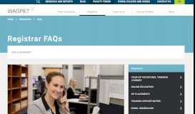 
							         Registrar FAQs | WAGPET								  
							    