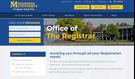 
							         Registrar | Madonna University								  
							    