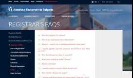 
							         Registrar's FAQs | AUBG								  
							    