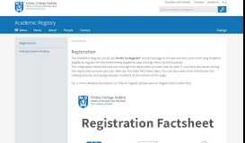 
							         Registration - Academic Registry - Trinity College Dublin								  
							    