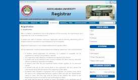 
							         Registration | Addis Ababa University Admission Office								  
							    