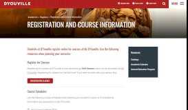 
							         Registration and Course Information | D'Youville - D'Youville College								  
							    