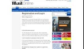 
							         Registration and Login | Daily Mail Online								  
							    