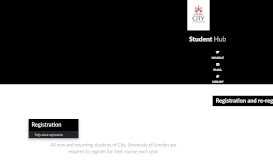 
							         Registration and re-registration | Student Hub | City, University of London								  
							    