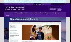
							         Registration and Records - California Western School of Law								  
							    