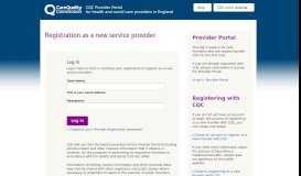 
							         Registration as a new service provider | OLS - CQC Provider Portal								  
							    