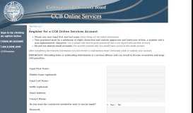 
							         Registration - CCB Online Services								  
							    