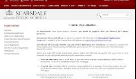 
							         Registration / Census Registration - Scarsdale Schools								  
							    