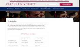 
							         Registration | Cleary University								  
							    