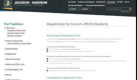 
							         Registration / Current Students - Jackson - jmcss								  
							    