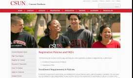
							         Registration FAQs | California State University, Northridge - CSUN.edu								  
							    