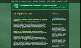
							         Registration FAQs - John Green PFC								  
							    