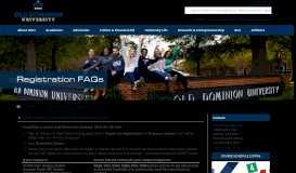 
							         Registration FAQs - Old Dominion University								  
							    