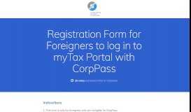 
							         Registration Form for Foreigners to log in to myTax Portal ... - FormSG								  
							    