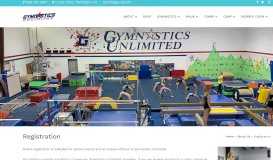 
							         Registration – Gymnastics Unlimited								  
							    