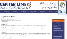 
							         Registration Home - Miscellaneous - Center Line Public Schools								  
							    
