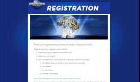 
							         Registration Home - Universal Studios								  
							    