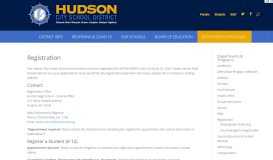 
							         Registration | Hudson City School District								  
							    
