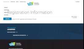 
							         Registration Information - CES 2020								  
							    