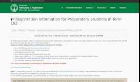 
							         Registration Information for Preparatory Students ... - KFUPM Registrar								  
							    