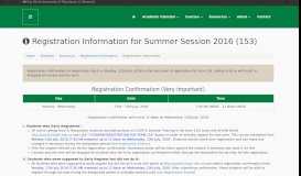 
							         Registration Information for Summer Session 2016 (153) - KFUPM ...								  
							    