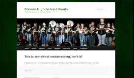 
							         registration information - Groves High School Bands								  
							    