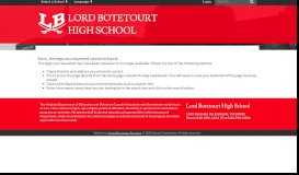 
							         Registration Information - Lord Botetourt High School								  
							    