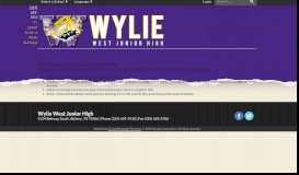 
							         registration information - Wylie Junior High								  
							    