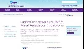 
							         Registration Instructions - Billings Clinic								  
							    