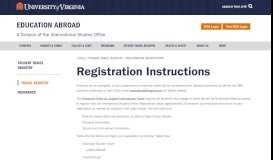 
							         Registration Instructions | Education Abroad - UVA Education ...								  
							    
