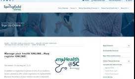 
							         Registration | myHealth@SC | Springfield Clinic								  
							    