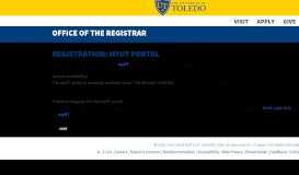 
							         Registration: myUT portal - The University of Toledo								  
							    