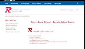 
							         Registration / OneView Parent Portal - Revere Local Schools								  
							    