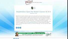 
							         Registration Open For Winter Classes At SC4 | WGRT								  
							    
