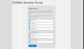 
							         Registration - OPSEU Member Portal								  
							    