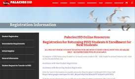 
							         Registration – Palacios ISD								  
							    