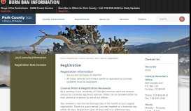 
							         Registration | Park County, CO								  
							    
