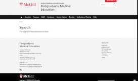 
							         Registration | Postgraduate Medical Education - McGill University								  
							    