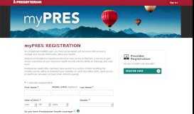 
							         Registration | Presbyterian Healthcare Services - myPRES								  
							    