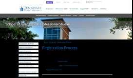 
							         Registration Process - Tennessee State University								  
							    
