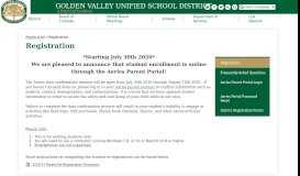 
							         Registration – Registration – Golden Valley Unified School District								  
							    