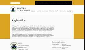 
							         Registration – Registration – Radford City Schools								  
							    